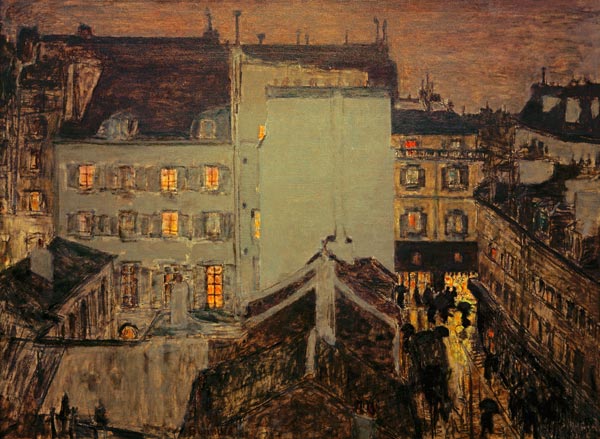 Montmartre in the rain or Rue Tholozé van Pierre Bonnard