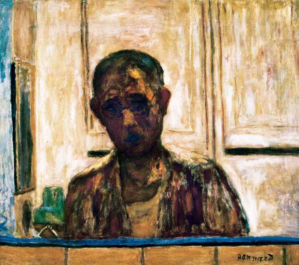 Self Portrait in a Shaving Mirror van Pierre Bonnard