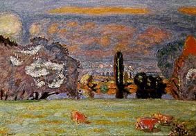 Viehweide mit roten Kühen bei Vernon van Pierre Bonnard