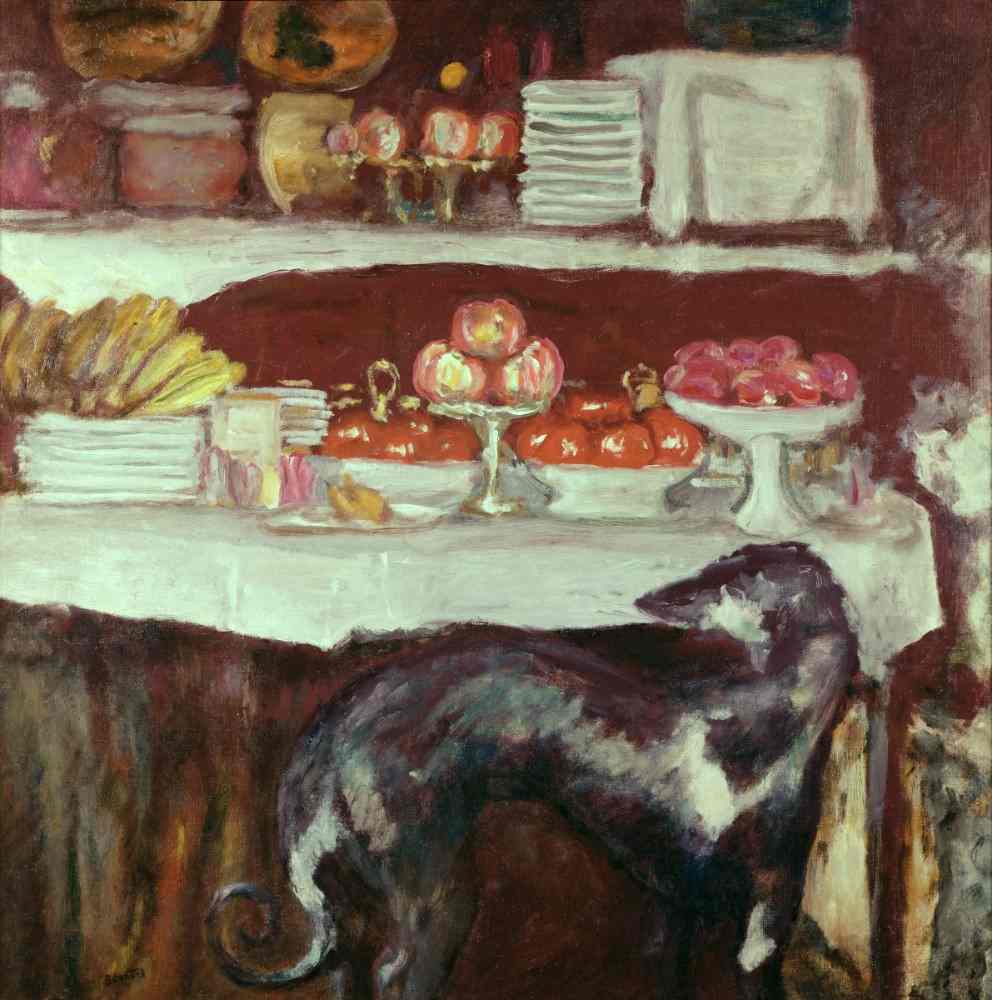 Greyhound and Still Life van Pierre Bonnard