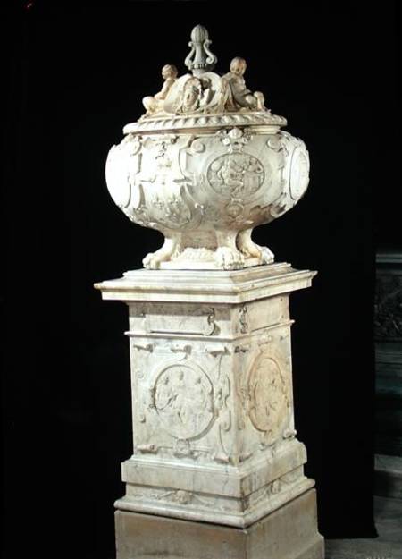 Funerary urn containing the heart of Francois I (1494-1547) van Pierre Bontemps