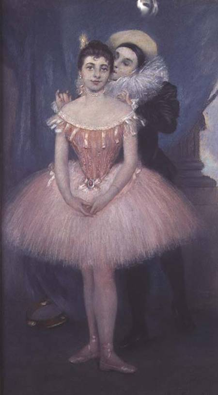 Pierrot and the Dancer van Pierre Carrier-Belleuse