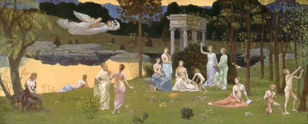 The Sacred Wood Cherished the Arts and the Muses (reduced version) 1884-89 van Pierre-Cécile Puvis de Chavannes