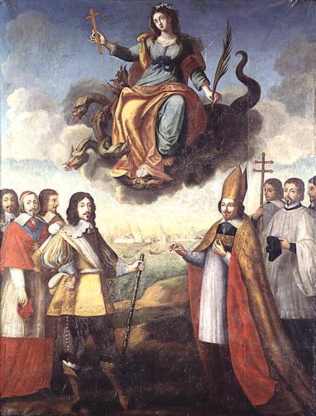 Entry of Louis XIII (1601-43) King of France and Navarre, into La Rochelle van Pierre Courtillon