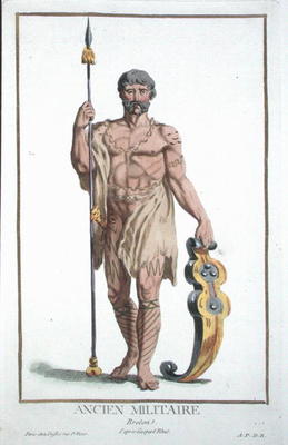 Dress of a Breton Warrior from 'Receuil des Estampes, Representant les Rangs et les Dignites, suivan van Pierre Duflos