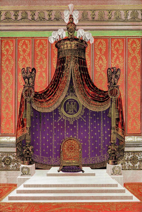 Napoleon's Imperial Throne (Design) van Pierre Francois Leonard Fontaine