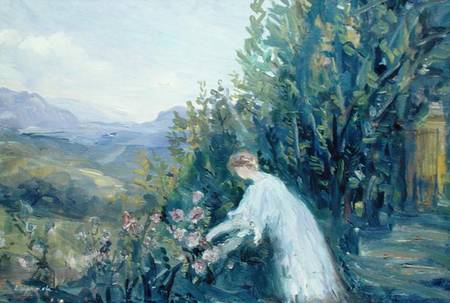 Woman in a Garden van Pierre Laprade