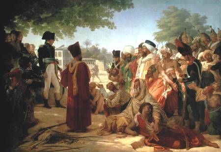 Napoleon Bonaparte (1769-1821) Pardoning the Rebels at Cairo, 23rd October 1798 van Pierre Narcisse Guérin