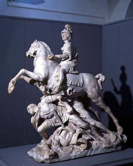 Alexander Victorious, sculpture from a modello van Pierre  Puget