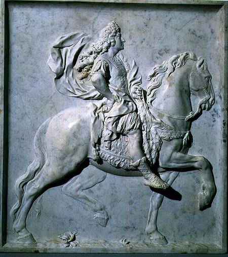 Louis XIV on Horseback, relief sculpture van Pierre  Puget