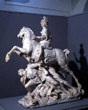 Alexander Victorious, sculpture from a modello