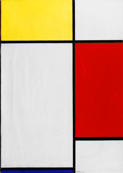 Compositie met rood en geel van Piet Mondriaan