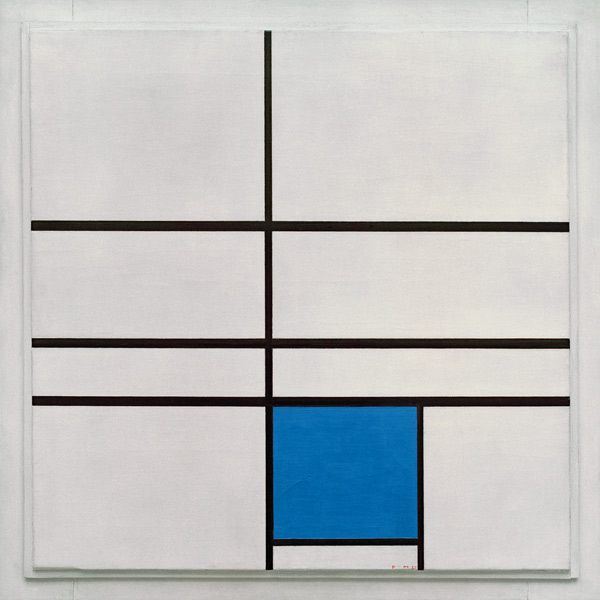 Composition with blue/ 1935 van Piet Mondriaan