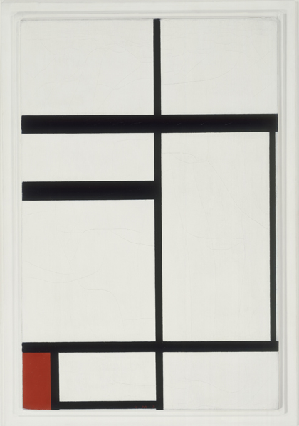 Komposition mit Rot, Schwarz und Weiß van Piet Mondriaan