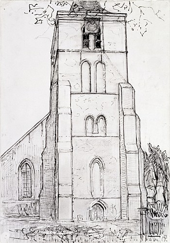 Church Tower at Domburg van Piet Mondriaan