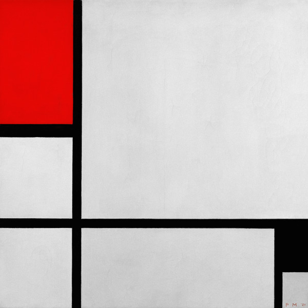 Composition Red And Black van Piet Mondriaan
