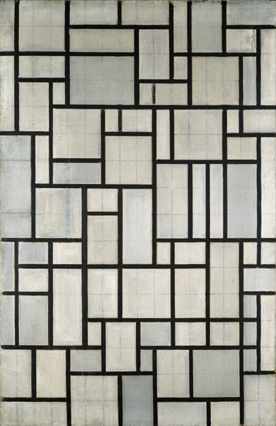 Composition with grid 2 van Piet Mondriaan