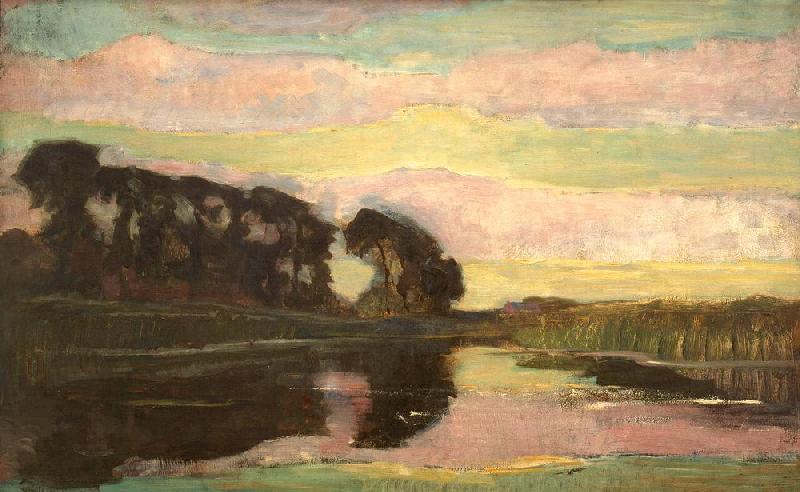 River landscape with…/c. 1907 van Piet Mondriaan
