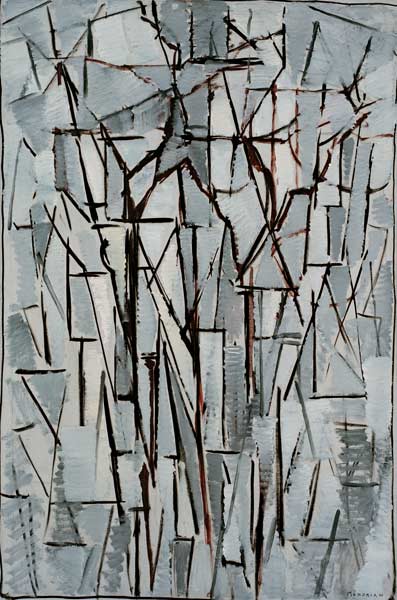 Compositie bomen II/c. 1912-13 van Piet Mondriaan