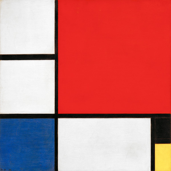 Compositie II -2  - Piet Mondriaan van Piet Mondriaan