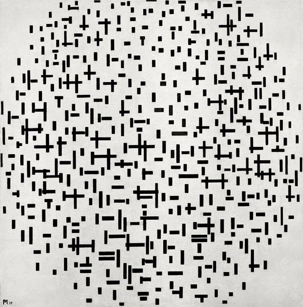 Line Composition van Piet Mondriaan
