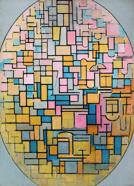 Tableau III: Composition in Oval van Piet Mondriaan