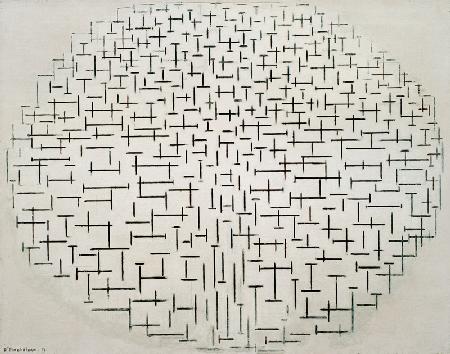 Compositie in zwart/wit - Piet Mondriaan