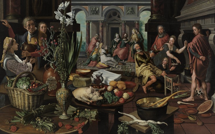 Christ in the House of Martha and Mary van Pieter Aertsen