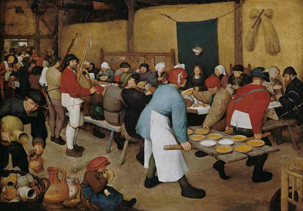 Boerenbruiloft- Pieter Brueghel de oude van Pieter Brueghel de oude