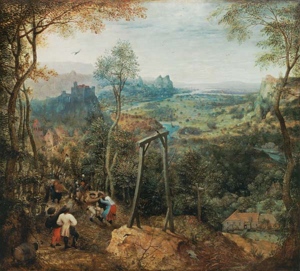 Die Elster auf dem Galgen van Pieter Brueghel de oude
