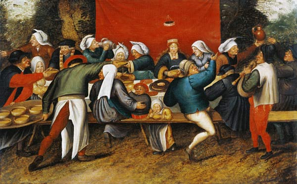 Das Hochzeitsmahl van Pieter Brueghel de oude