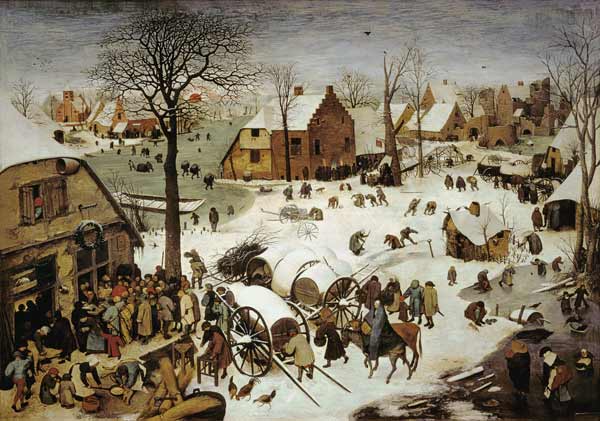 Volkstelling te Bethlehem  van Pieter Brueghel de oude