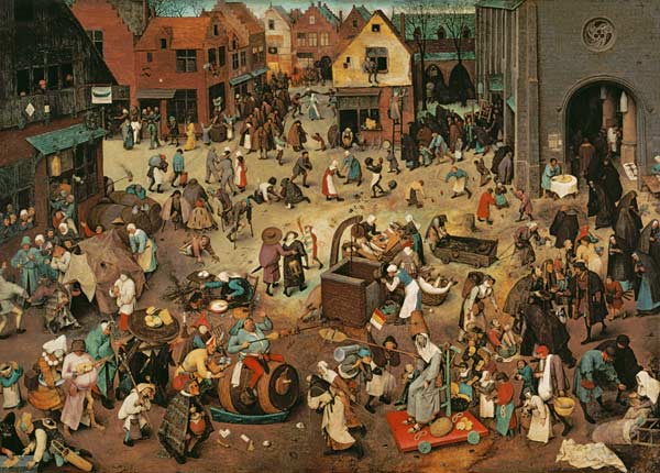 Carnaval en vasten  van Pieter Brueghel de oude