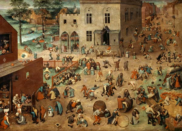Kinderspelletjes   van Pieter Brueghel de oude