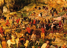 Kreuztragung Christi. (Ausschnitt) van Pieter Brueghel de oude