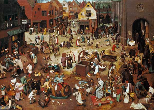 De strijd tussen carnaval en vasten van Pieter Brueghel de oude