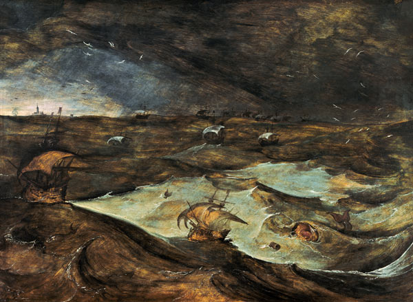 Seesturm. van Pieter Brueghel de oude