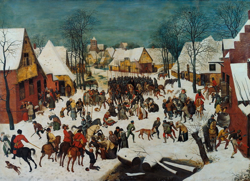 A Winter Scene with Massacre of the Innocents van Pieter Brueghel d. J. Pieter Brueghel d. J.