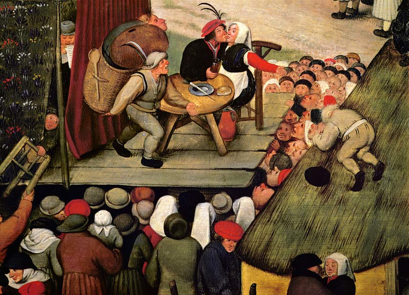 Fair with a Theatrical Performance van Pieter Brueghel d. J. Pieter Brueghel d. J.