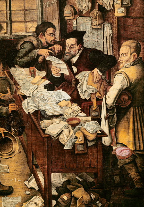 The Payment of the Yearly Dues  (detail of GIR79511) van Pieter Brueghel d. J. Pieter Brueghel d. J.