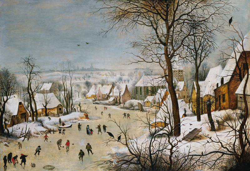 Winterlandschap. van Pieter Brueghel d. J. Pieter Brueghel d. J.