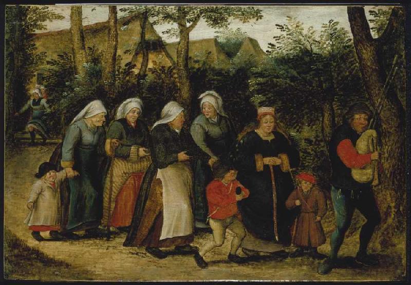 Der Brautzug van Pieter Brueghel d. J. Pieter Brueghel d. J.