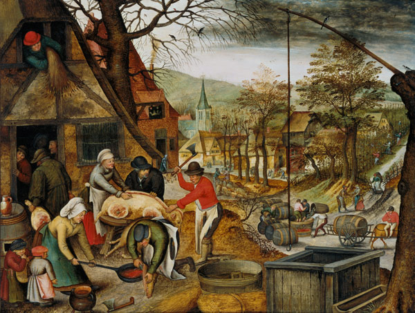 Allegory of Autumn (panel) van Pieter Brueghel d. J. Pieter Brueghel d. J.