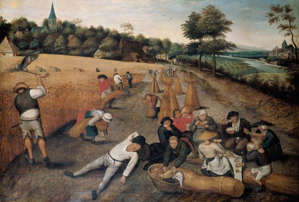 Bei der Getreideernte van Pieter Brueghel d. J. Pieter Brueghel d. J.