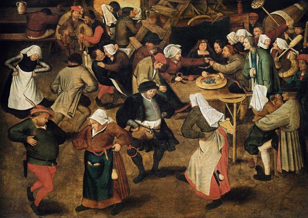 Der Hochzeitstanz in der Scheune. van Pieter Brueghel d. J. Pieter Brueghel d. J.