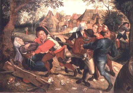 Gamblers Quarrelling van Pieter Brueghel d. J. Pieter Brueghel d. J.