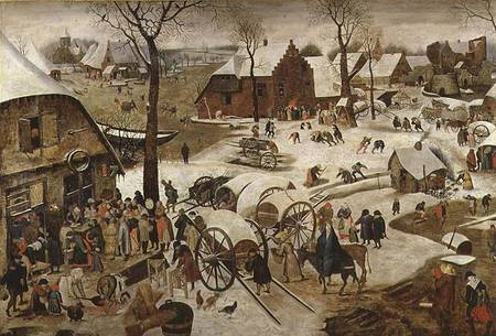 The Payment of the Tithe or The Census at Bethlehem  (for detail see 89722) van Pieter Brueghel d. J. Pieter Brueghel d. J.