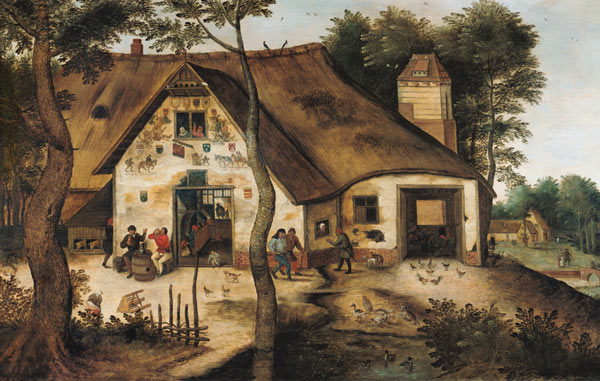 Das Wirtshaus St. Michel van Pieter Brueghel d. J. Pieter Brueghel d. J.