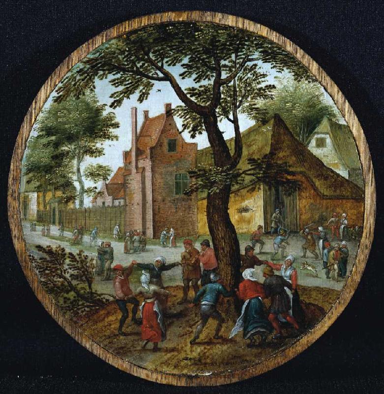 Tanzendes Bauernvolk. van Pieter Brueghel d. J. Pieter Brueghel d. J.