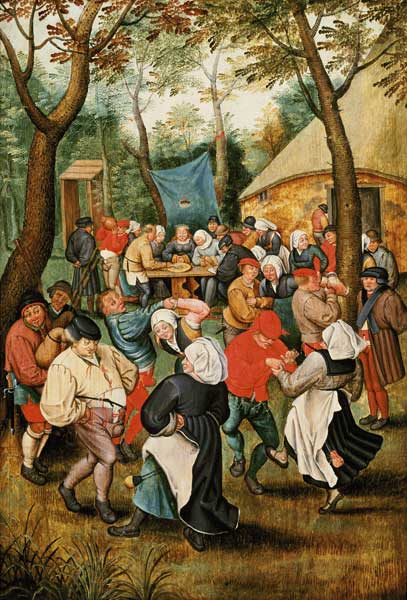 The Wedding Feast van Pieter Brueghel d. J. Pieter Brueghel d. J.